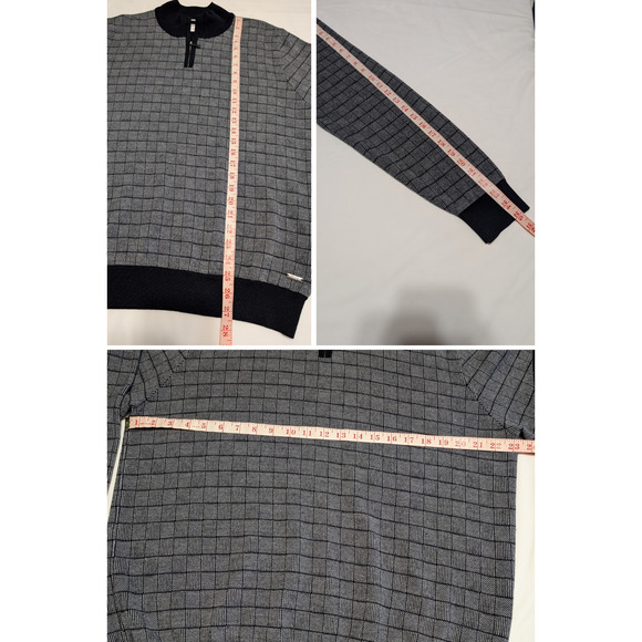 Brax Feel Good Steffen Quarter Zip Pullover Sweater Wool Blend Gray Long-Sleeve - Picture 7 of 7